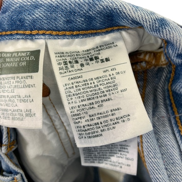 Levi's 501 Premium Women High Rise Denim Cut Off Shorts Sz 28 Rainbow Button Fly - Picture 9 of 10